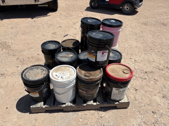 (14) 5-gallon buckets of bestolife drilling compound & kwik-solv cleaner