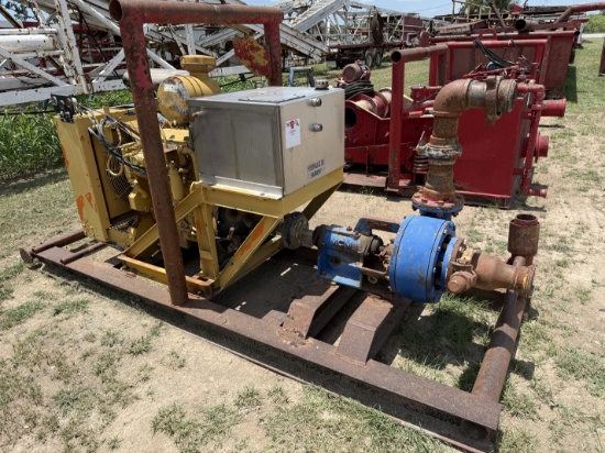 MCM 5x6x12 CENTRIFUGAL PUMP P/B CATERPILLAR 4-CYL TURBO DIESEL ENGINE, SKIDDED