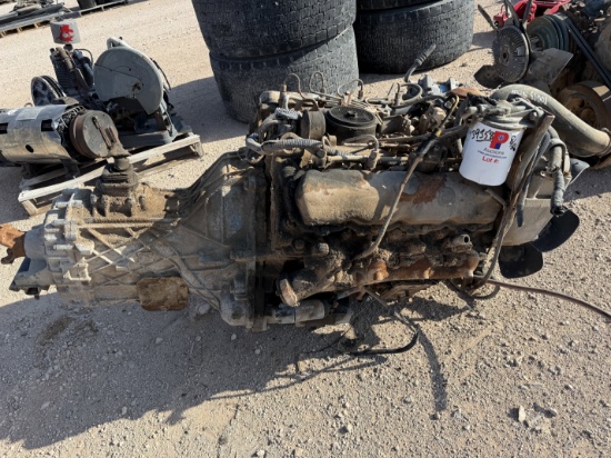 INTERNATIONAL A185 7.3L DIESEL ENGINE W/ ZF MOD S 5-42 TRANSMISSION