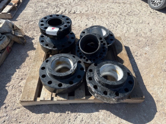 (1) 7-1/16 x 13 spacer spool & (4) assorted companion flanges