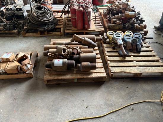 (3 pallets of assorted x-over subs, valve seats, & pressure gauges