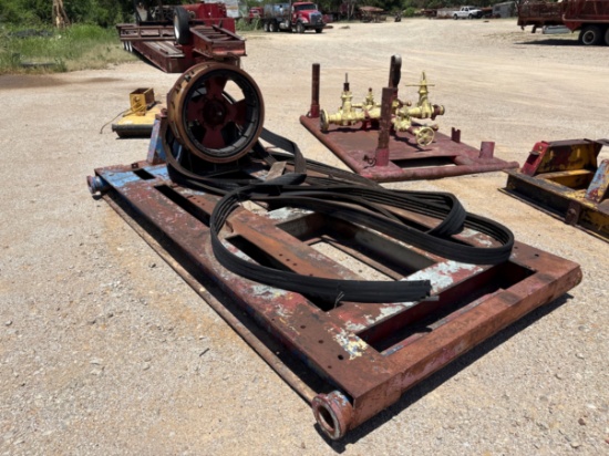12 x 6 skid w/ drive belt pulley