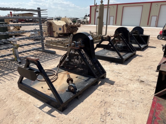 (3) 6 x 5 pneumatic powered wireline spooling skids