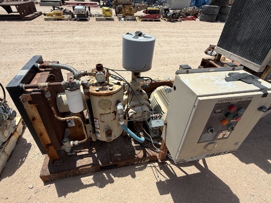 CURTIS-TOLEDO MODEL R/S30B, 130-CFM / 125-PSI ROTARY SCREW INDUSTRIAL AIR COMPRESSOR P/B 30-HP ELECT