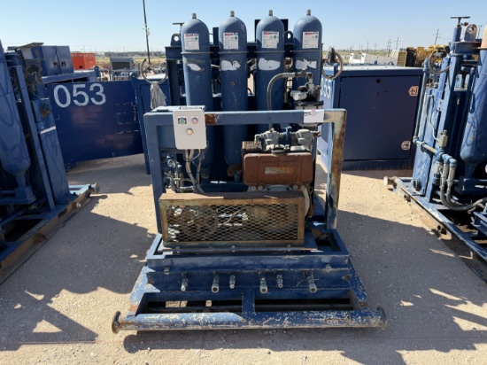 MEYERS 3-STATION 4-BOTTLE DIESEL POWERED ACCUMULATOR CLOSING UNIT, SKIDDED