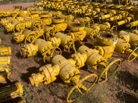 (5x$) 7-1/16 10k Fluid Crosses w/ (20) 4-1/16 10k Gate Valves