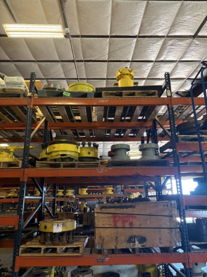 Contents of (5 shelves) w/ esp flange equipment, blind flanges, soda blast media, single stud adapte