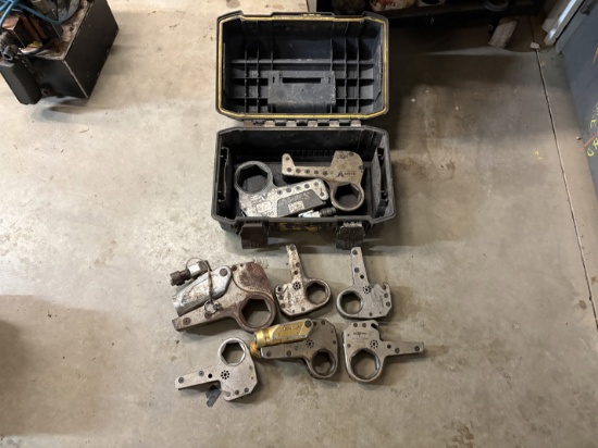 Set of (8) hexpro hydraulic torque wrenches