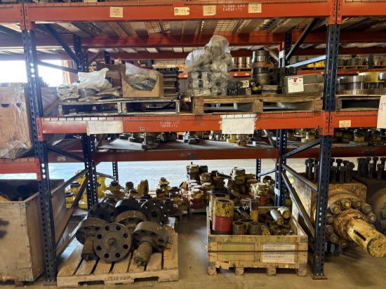 Contents of (2 shelves) w/ assorted 4 15k gate valve parts