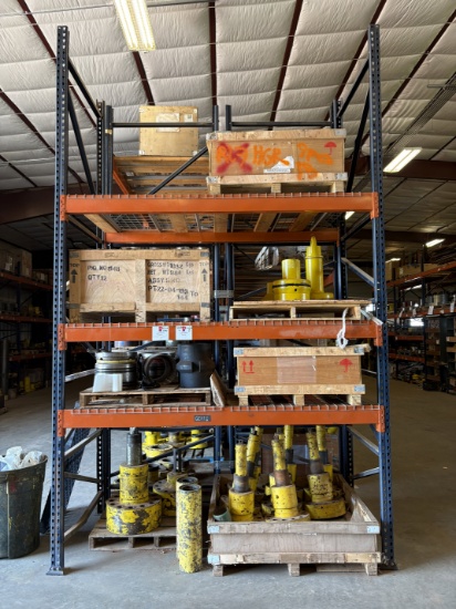 Contents of (4 shelves) w/ Assorted 4 & 7 frac valve parts & casing hangers