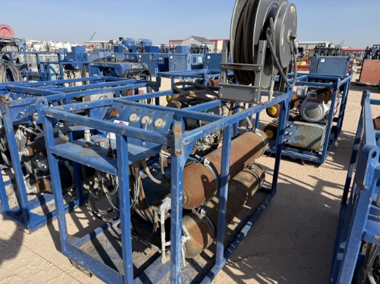3k Wp 2-Bottle Accumulator Nitrogen Backup / Test Skid P/B Kubota Actv Diesel Engine