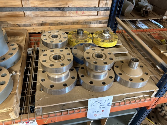 (7) 2-9/16 5k single stud adapters, (3) 2-9/16 5k x 4 10kbspools, & landing flanges