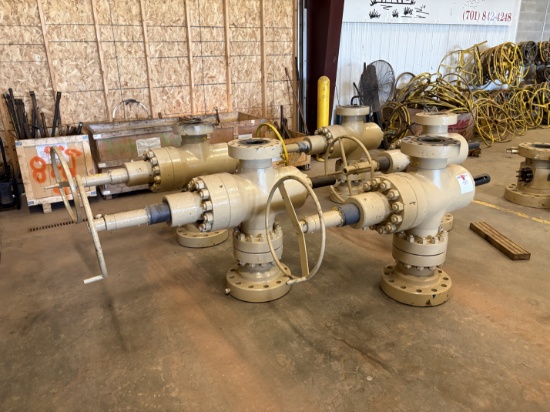 (5x$) 5-1/8 10k gate valves w/ 5 x 7 x 14 spools