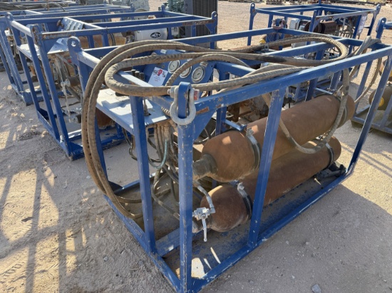 3K WP 2-BOTTLE ACCUMULATOR NITROGEN BACKUP / TEST SKID P/B KUBOTA ACTV DIESEL ENGINE