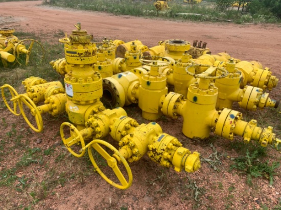 (5x$) 7-1/16 10k Fluid Crosses w/ (19) 4-1/16 10k Maunual Gate Valves