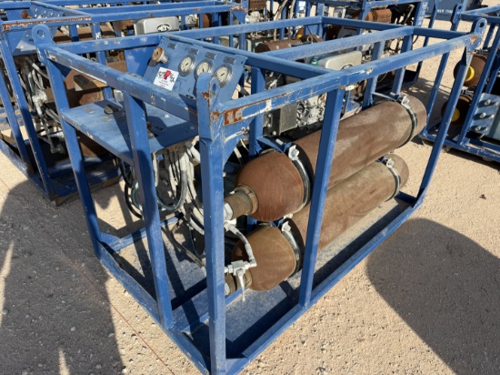 3k Wp 2-Bottle Accumulator Nitrogen Backup / Test Skid P/B Kubota Actv Diesel Engine