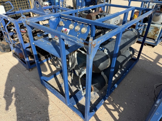 3k Wp 2-Bottle Accumulator Nitrogen Backup / Test Skid P/B Kubota Actv Diesel Engine