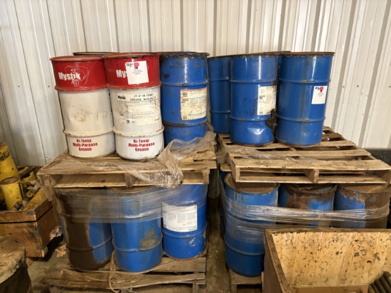 (4 pallets) w/ 22 16-gallon drums of grease