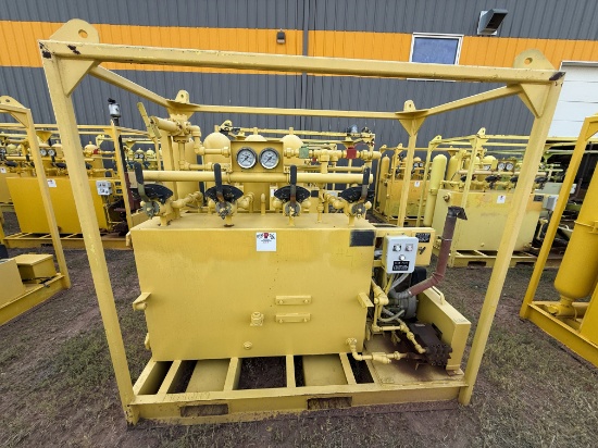 MEYER 3K WP DIESEL POWERED 4-STATION ACCUMULATOR CLOSING UNIT, SKIDDED