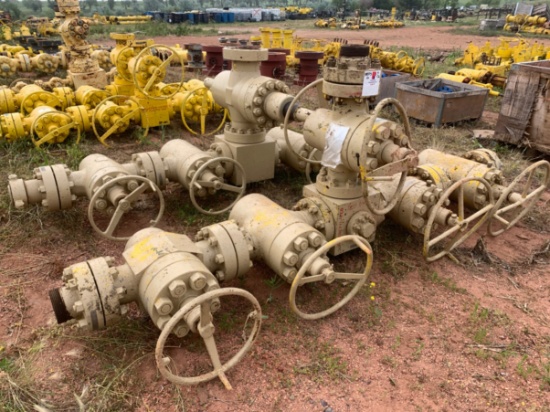 (2x$) 4-1/16 10k Fluid Crosses w/ (10) 4-1/16 5k Gate Valves