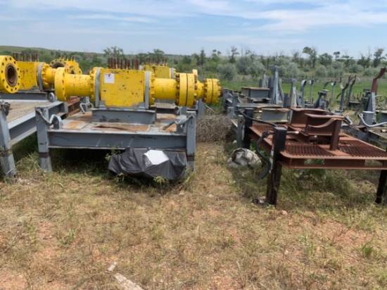 (2) 7-1/16 10k Fluid Crosses w/ 8 Transport Skids