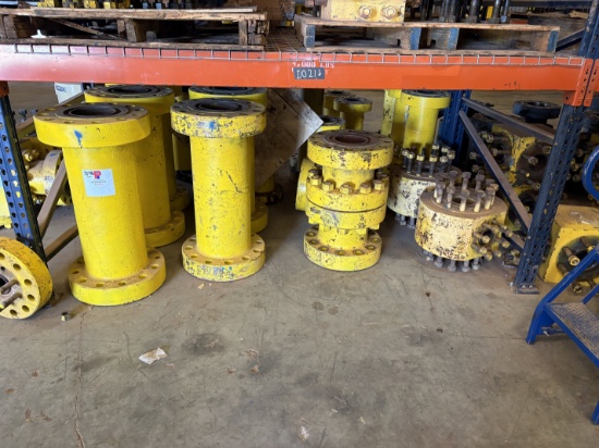 (17) assorted length 7-1-16 spools, & (2) 5 x 2 fluid crosses