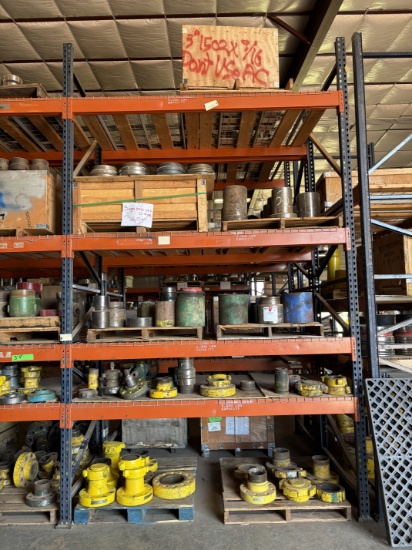 Contents of (4 shelves) w/ Assorted 2 to 4 weco flanges, packoff tools, hangers, o-rings, etc