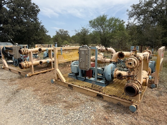 MUD HOG 8x6x14 CENTRIFUGAL PUMPS P/B 75-HP ELECTRIC MOTOR, SKIDDED