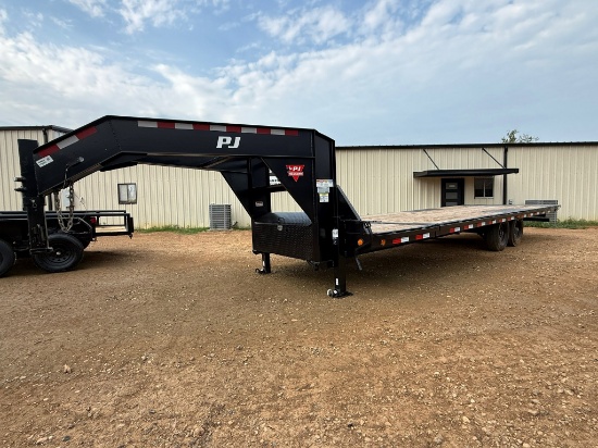 2024 PJ TRAILERS 26' X 102" T/A FLATBED GOOSENECK TRAILER