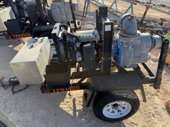 TSURUMI EPT5-150KD 6x6 TRASH PUMP P/B KOHLER 23.4-HP DIESEL ENGINE MTD ON S/A TRAILER