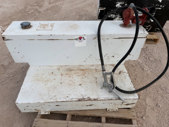 DELTA CONSOLIDATED 100-GAL L-SHAPE FUEL TANK W/ FILLRITE PUMP & NOZZLE