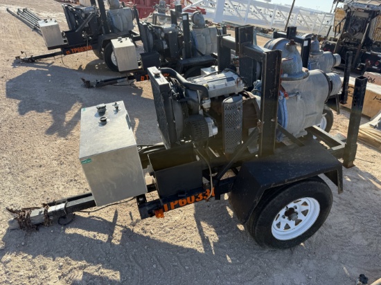 TSURUMI EPT5-150KD 6x6 TRASH PUMP P/B KOHLER 23.4-HP DIESEL ENGINE MTD ON S/A TRAILER