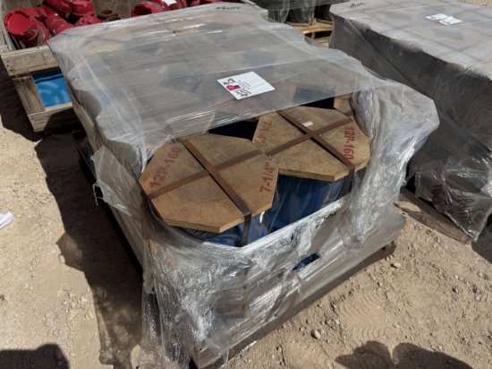 PALLET W/ (12) UNUSED 7-1/4 NATL 12-P-160 SLEEVED PUMP LINERS