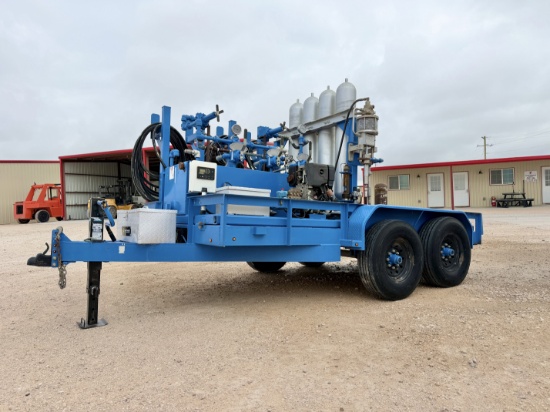 3-station closing unit mtd on a 2019 Lamar12 x 80 t/a bumper pull trailer