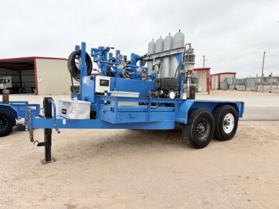3-station closing unit mtd on A 2019 lamar 12 x 80 t/a bumper pull trailer