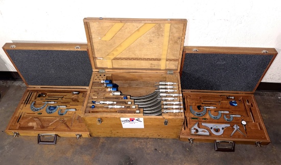 SECTION W/ (16) MITUTOYO & CHAUN OD DIAL MICROMETERS