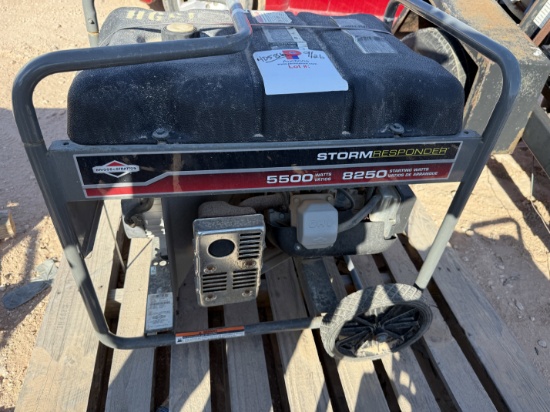 STORM RESPONDER MODEL 030430 / 5500 AC WATTS / 120/240-VOLTS P/B BRIGGS&STRATTON GAS ENGINE PORTABLE