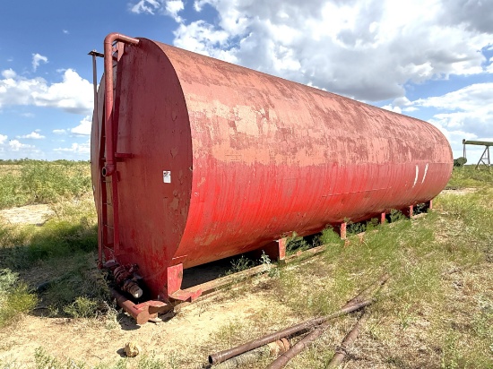 10.6DIA X 32L 500-BBL (21,125 GALLONS) WATER TANK SKIDDED