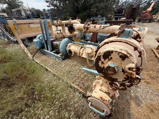 MUD HOG 8x6x14 CENTRIFUGAL PUMPS P/B 75-HP ELECTRIC MOTOR, SKIDDED