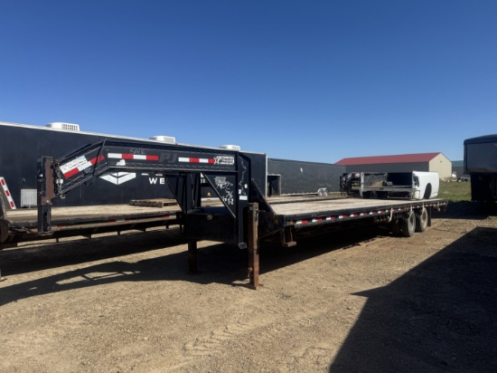 PJ 34' TANDEM DUAL WHEEL GOOSENECK FLATBED TRAILER