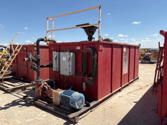 16 x 92 x 6 open top mixing tank