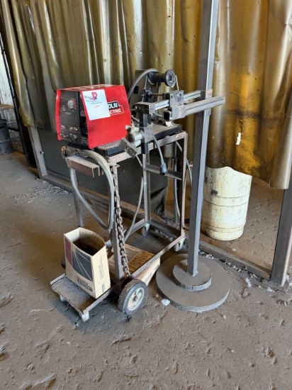 Lincoln Electric LF-74 Wire Feed Machine w/ Bug-0 Track Support stand