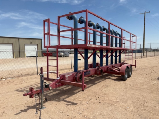 2014 TLR WELDING 24 X 7 T/A BUMPER PULL CATWALK MANIFOLD TRAILER