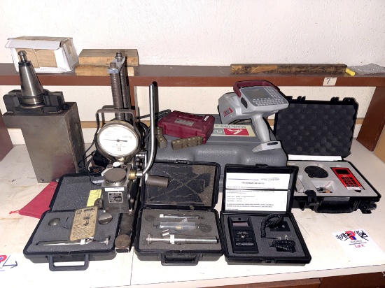 Section W/ Digital Components, Parker 1115vac Mpi Tester, King Portable Brinnel, Flymarker, Spi Hard
