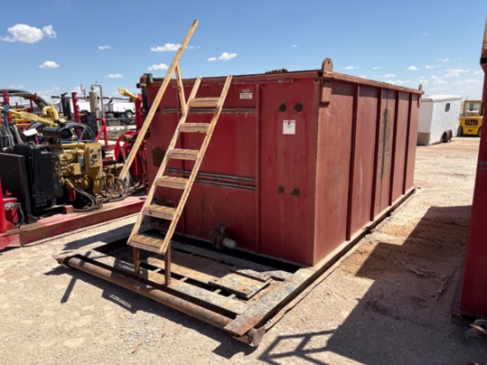 16 x 92 x 6 open top 2-compartment tank