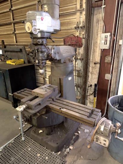 BRIDGEPORT 48x9 TABLE VERTICAL DRILL PRESS W/ QUILL FEED