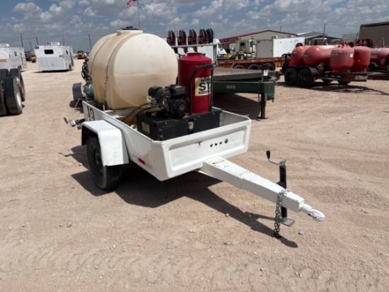 SHOPBUILT 7.5 x 50 s/a bumper pull pressure wash trailer