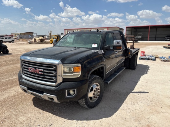 2015 Gmc Sierra 3500hd Crew Cab Flatbed Truck, Inop.