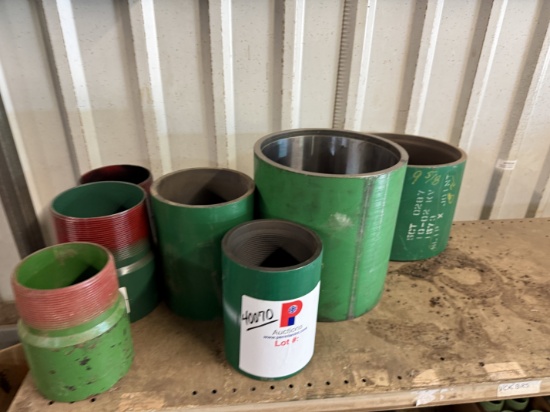 Section Of (25+) Heavy Wall 2 Thru 9-5/8 8rd Steel Slip Joints, (25+) Fig 100 & 200 Pipe Unions