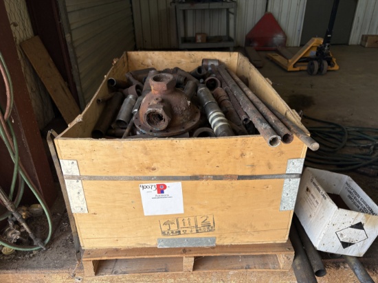 Crate of miscellaneous downhole pump parts